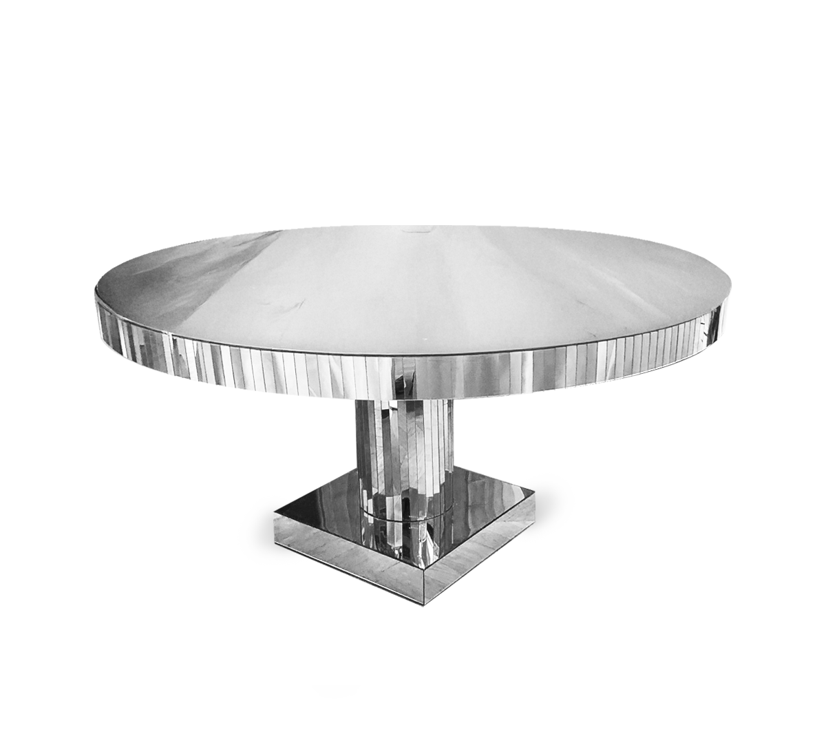Silver Mirrored Table