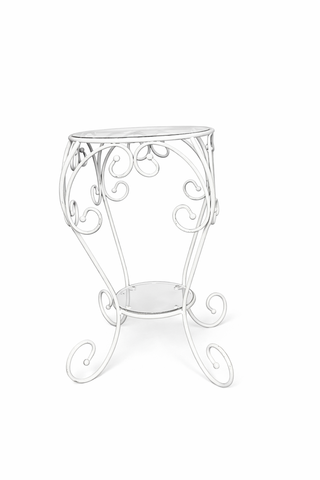 White Metal Plant Stand
