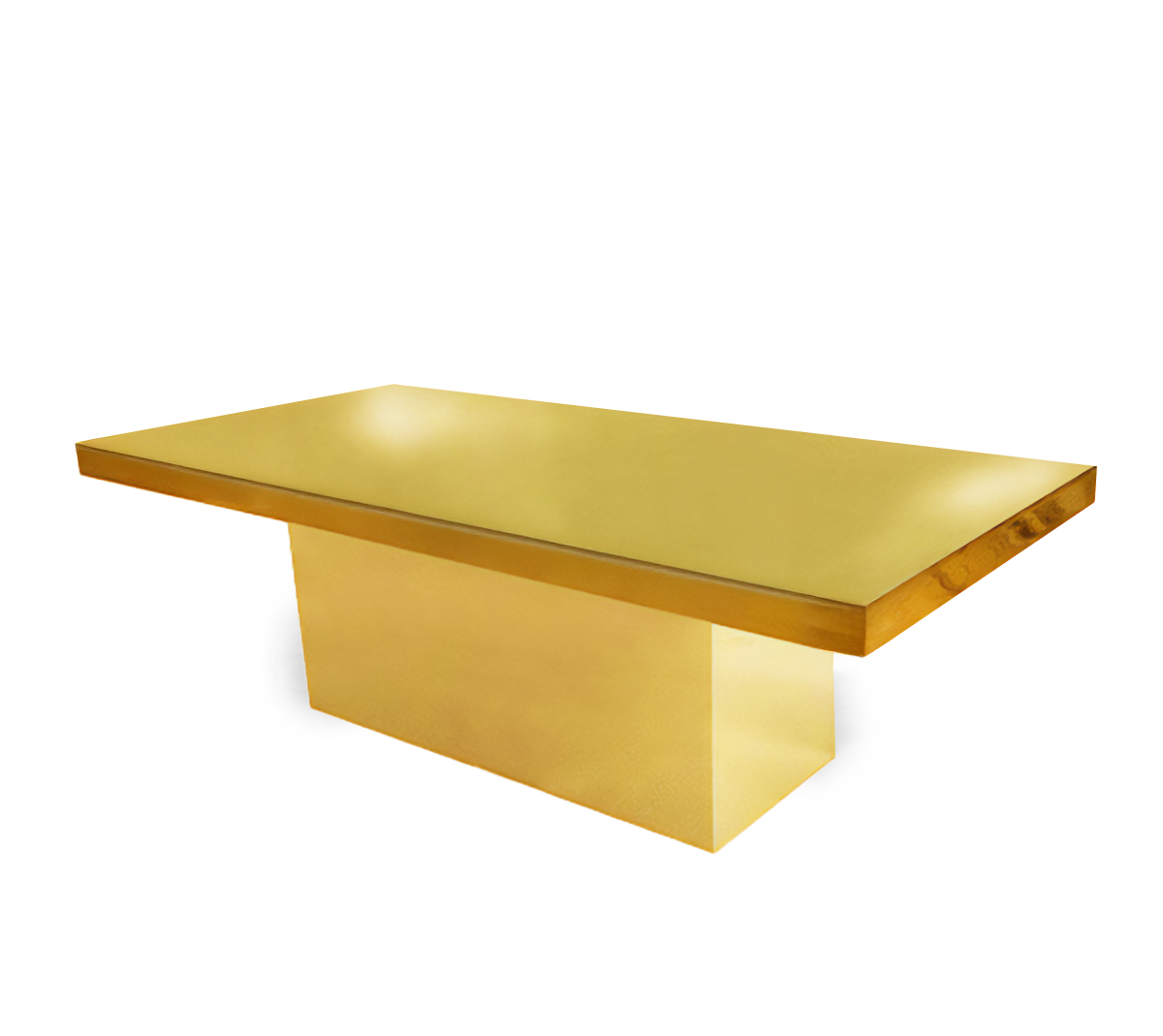 Gold Mirrored Rectangular Table