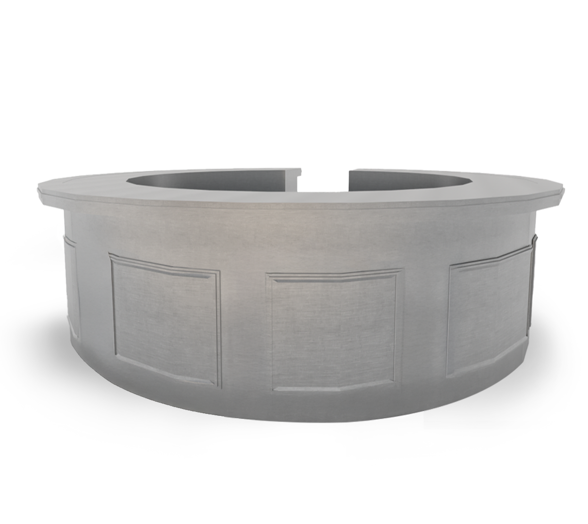 Gray Round Wooden Bar